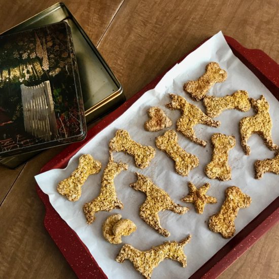 tray of doggie cookies